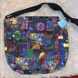 Beauty and the beast stained glass themed bag